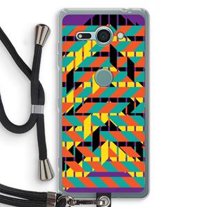 CaseCompany Skew Bee 2: Sony Xperia XZ2 Compact Transparant Hoesje met koord