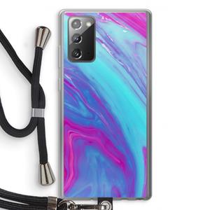 CaseCompany Zweverige regenboog: Samsung Galaxy Note 20 / Note 20 5G Transparant Hoesje met koord
