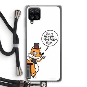 CaseCompany Geen Gezeik: Samsung Galaxy A12 Transparant Hoesje met koord