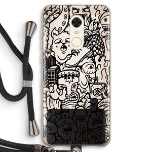 CaseCompany Vexx Black Mixtape: Xiaomi Redmi 5 Transparant Hoesje met koord