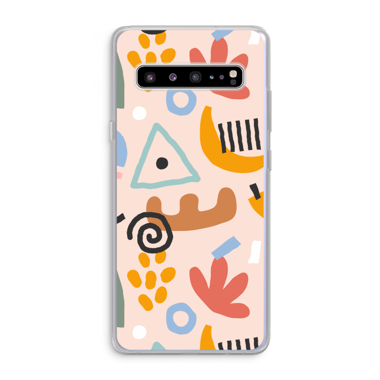 CaseCompany Abstract: Samsung Galaxy S10 5G Transparant Hoesje