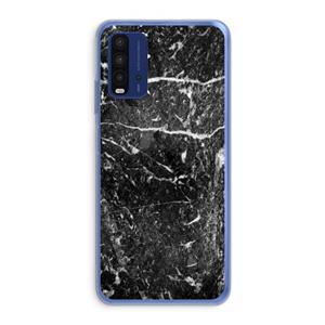 CaseCompany Zwart marmer: Xiaomi Redmi 9T Transparant Hoesje
