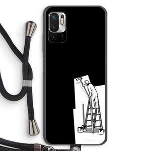 CaseCompany Musketon Painter: Xiaomi Redmi Note 10 5G Transparant Hoesje met koord