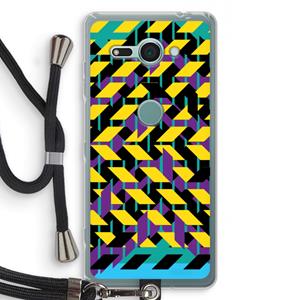 CaseCompany Skew Bee 3: Sony Xperia XZ2 Compact Transparant Hoesje met koord