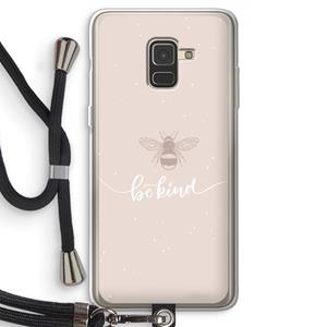 CaseCompany Be(e) kind: Samsung Galaxy A8 (2018) Transparant Hoesje met koord