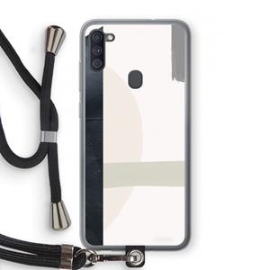 CaseCompany Baca: Samsung Galaxy A11 Transparant Hoesje met koord