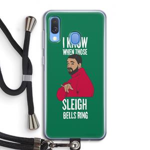 CaseCompany Sleigh Bells Ring: Samsung Galaxy A40 Transparant Hoesje met koord