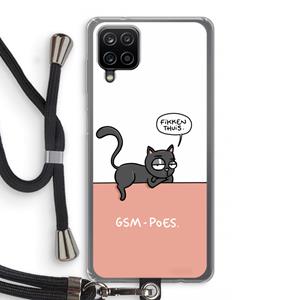 CaseCompany GSM poes: Samsung Galaxy A12 Transparant Hoesje met koord