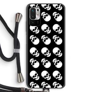 CaseCompany Musketon Skulls: Xiaomi Redmi Note 10 5G Transparant Hoesje met koord