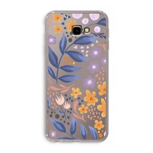 CaseCompany Flowers with blue leaves: Samsung Galaxy J4 Plus Transparant Hoesje