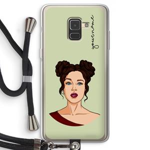 CaseCompany Pop-Art Creator: Samsung Galaxy A8 (2018) Transparant Hoesje met koord