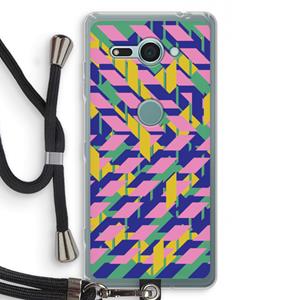 CaseCompany Skew Blush 1: Sony Xperia XZ2 Compact Transparant Hoesje met koord