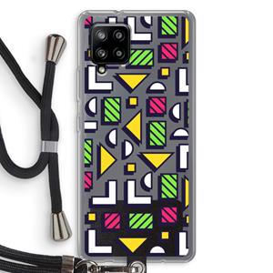 CaseCompany 8-bit N°4: Samsung Galaxy A42 5G Transparant Hoesje met koord