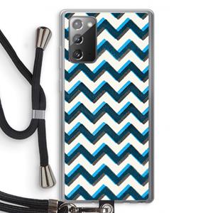 CaseCompany Onderbroken lijn: Samsung Galaxy Note 20 / Note 20 5G Transparant Hoesje met koord