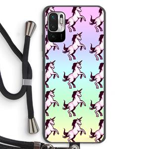 CaseCompany Musketon Unicorn: Xiaomi Redmi Note 10 5G Transparant Hoesje met koord