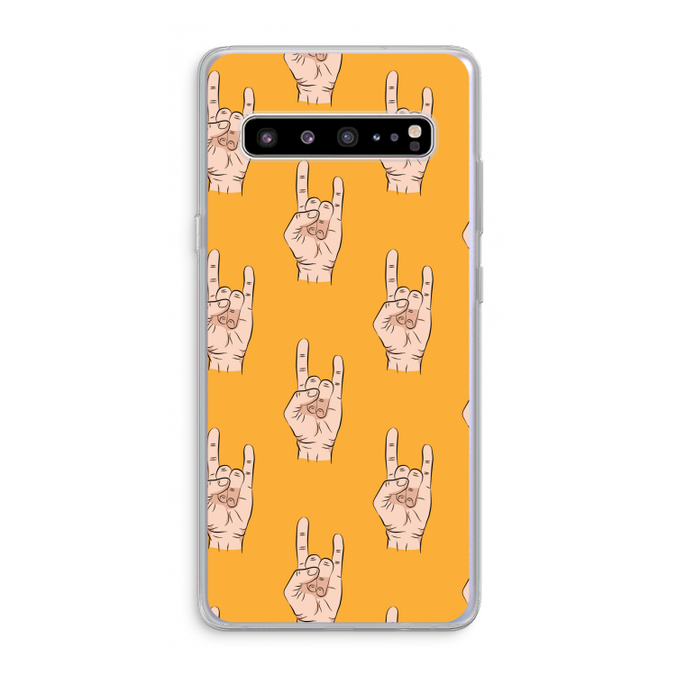 CaseCompany Rock: Samsung Galaxy S10 5G Transparant Hoesje