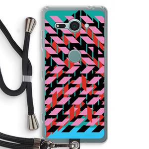 CaseCompany Skew Blush 2: Sony Xperia XZ2 Compact Transparant Hoesje met koord