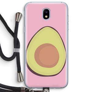 CaseCompany Avocado: Samsung Galaxy J5 (2017) Transparant Hoesje met koord