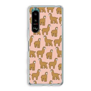 CaseCompany Alpacas: Sony Xperia 5 III Transparant Hoesje