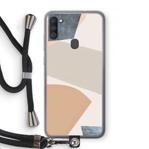 CaseCompany Formo: Samsung Galaxy A11 Transparant Hoesje met koord