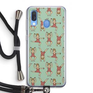 CaseCompany Gymboys: Samsung Galaxy A40 Transparant Hoesje met koord
