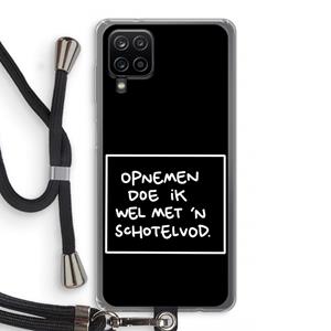CaseCompany Schotelvod: Samsung Galaxy A12 Transparant Hoesje met koord