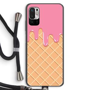 CaseCompany Ice cream: Xiaomi Redmi Note 10 5G Transparant Hoesje met koord