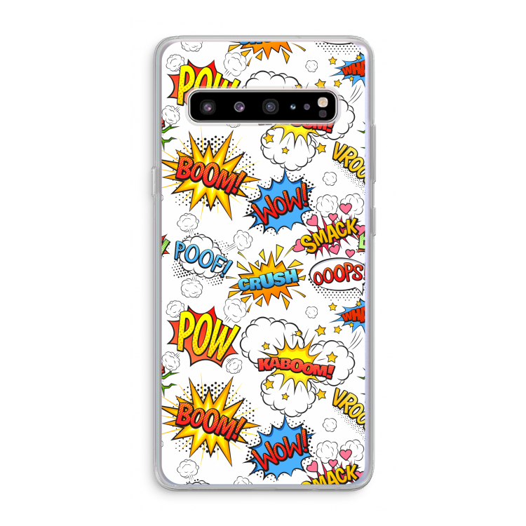 CaseCompany Pow Smack: Samsung Galaxy S10 5G Transparant Hoesje