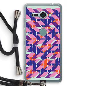 CaseCompany Skew Blush 3: Sony Xperia XZ2 Compact Transparant Hoesje met koord