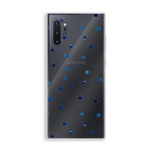 CaseCompany Blauwe stippen: Samsung Galaxy Note 10 Plus Transparant Hoesje