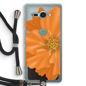 CaseCompany Orange Ellila flower: Sony Xperia XZ2 Compact Transparant Hoesje met koord
