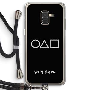 CaseCompany Squid Game: Samsung Galaxy A8 (2018) Transparant Hoesje met koord