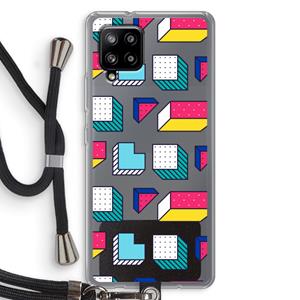 CaseCompany 8-bit N°7: Samsung Galaxy A42 5G Transparant Hoesje met koord