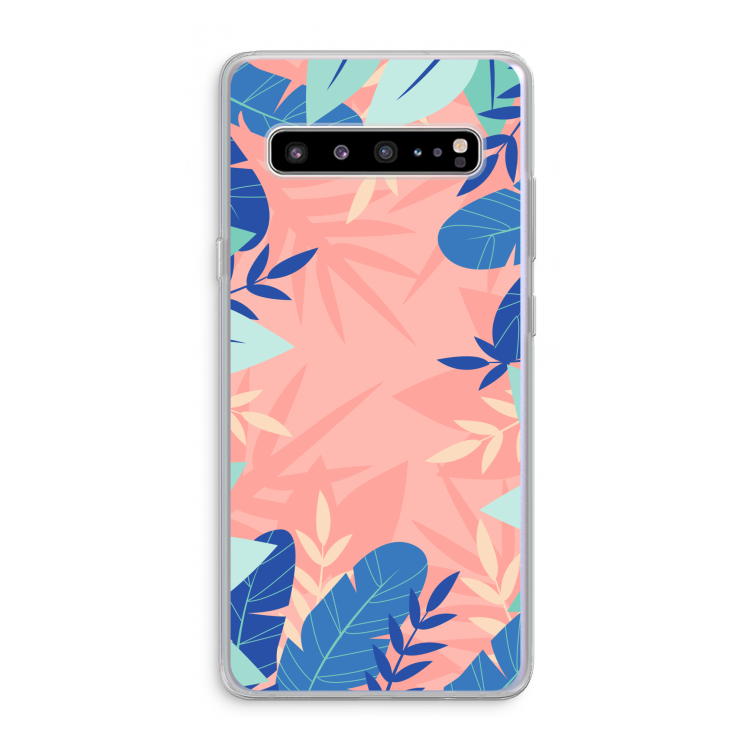 CaseCompany Tropisch: Samsung Galaxy S10 5G Transparant Hoesje