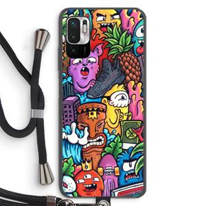 CaseCompany Vexx Mixtape: Xiaomi Redmi Note 10 5G Transparant Hoesje met koord