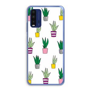 CaseCompany Sanseveria: Xiaomi Redmi 9T Transparant Hoesje