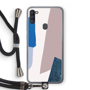 CaseCompany Lapis: Samsung Galaxy A11 Transparant Hoesje met koord