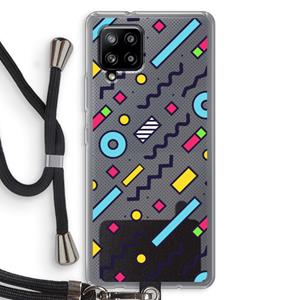 CaseCompany 8-bit N°8: Samsung Galaxy A42 5G Transparant Hoesje met koord