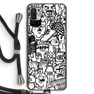 CaseCompany Vexx Mixtape #2: Xiaomi Redmi Note 10 5G Transparant Hoesje met koord