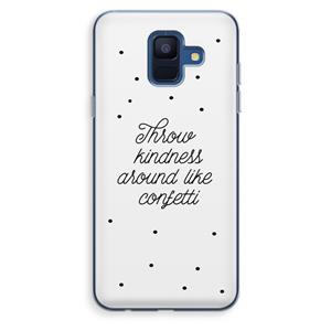 CaseCompany Confetti: Samsung Galaxy A6 (2018) Transparant Hoesje