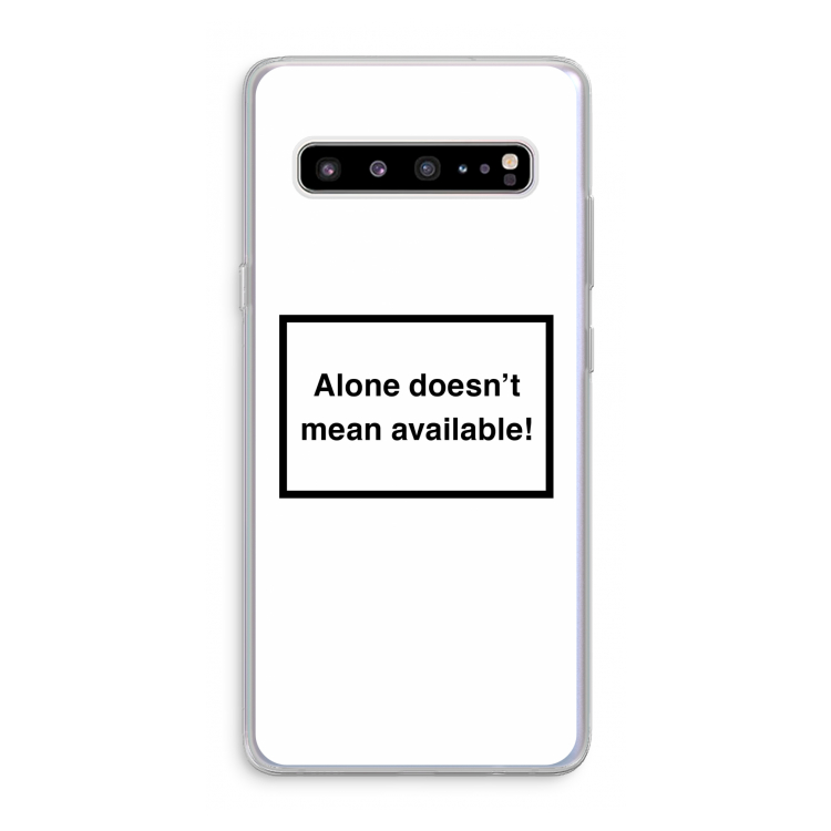 CaseCompany Alone: Samsung Galaxy S10 5G Transparant Hoesje