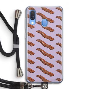 CaseCompany Bacon to my eggs #2: Samsung Galaxy A40 Transparant Hoesje met koord