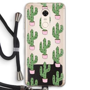 CaseCompany Cactus Lover: Xiaomi Redmi 5 Transparant Hoesje met koord