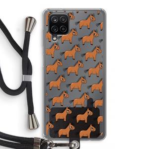 CaseCompany Pony: Samsung Galaxy A12 Transparant Hoesje met koord