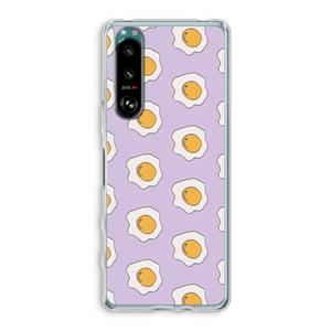 CaseCompany Bacon to my eggs #1: Sony Xperia 5 III Transparant Hoesje