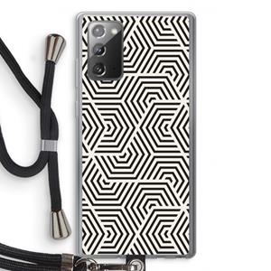 CaseCompany Magic pattern: Samsung Galaxy Note 20 / Note 20 5G Transparant Hoesje met koord