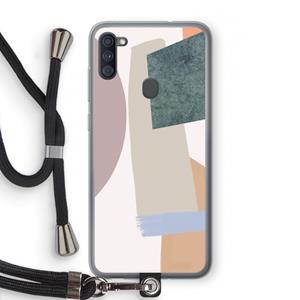 CaseCompany Lindo: Samsung Galaxy A11 Transparant Hoesje met koord