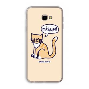 CaseCompany Miauw: Samsung Galaxy J4 Plus Transparant Hoesje