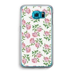 CaseCompany Kleine roosjes: Samsung Galaxy S6 Transparant Hoesje