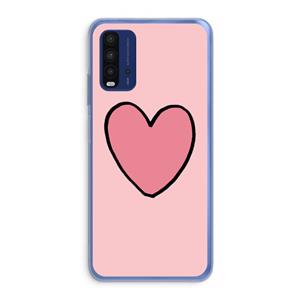 CaseCompany Hartje: Xiaomi Redmi 9T Transparant Hoesje